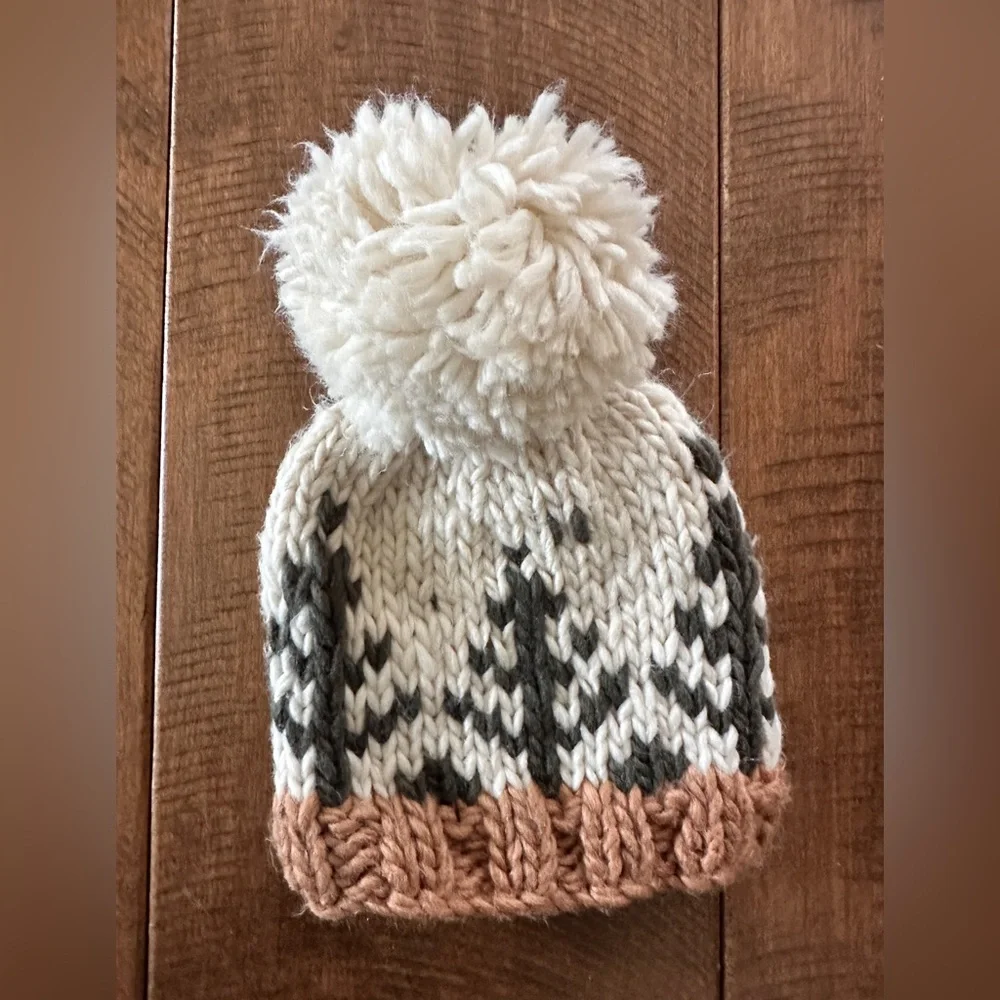 Cozy Knit Pom-Pom Beanie - baby size - Picture 2 of 2